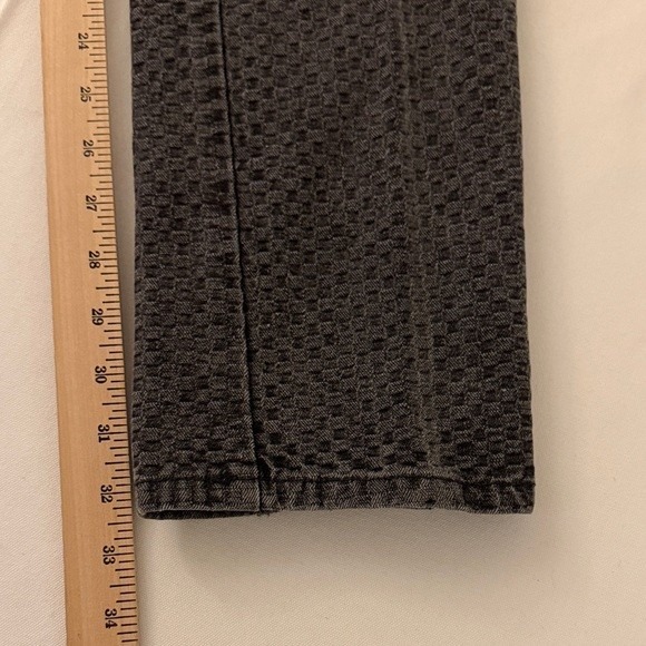 Blaze Riding Gear Vintage High Waist Textured Checkerboard Jeans Black 24x32.5 - Picture 8 of 10